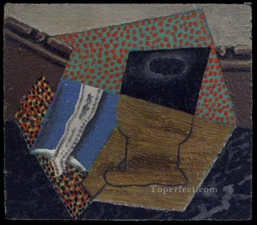 抽象的かつ装飾的 Painting - ヴェールとタバコのパケット 1914 キュビスム
